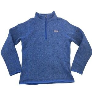 Patagonia Better Sweater 1/4 Zip Pullover Fleece Knit Blue 65695  Youth Girls 12